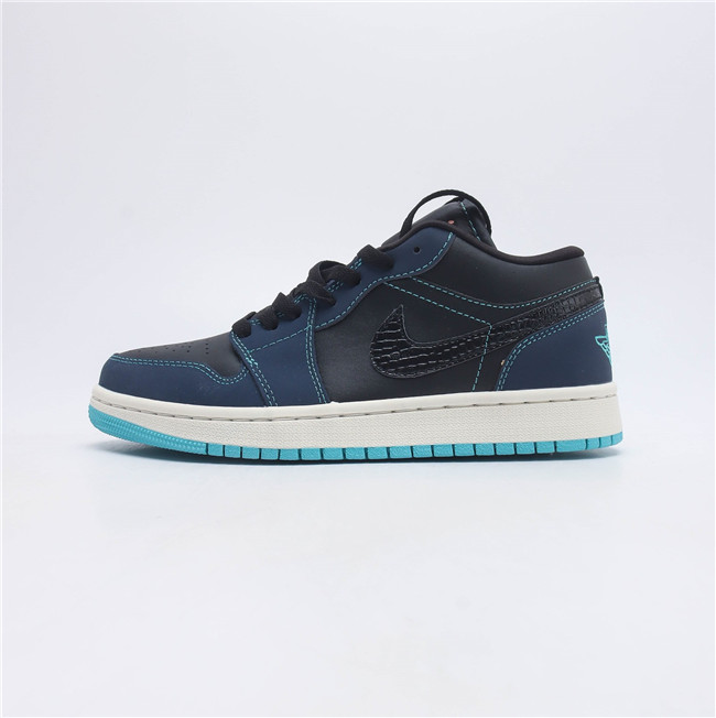 Women's Running Weapon Air Jordan 1 Black/Blue Shoes 285